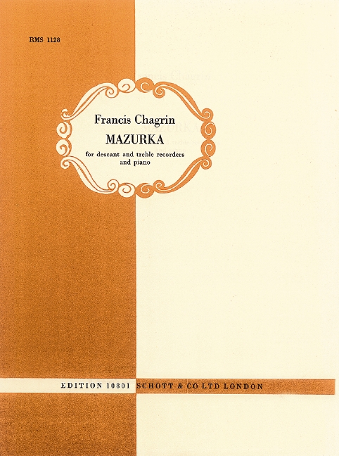 Mazurka G-Dur  für 2 Blockflöten (SA) und Klavier  Partitur und Stimmen