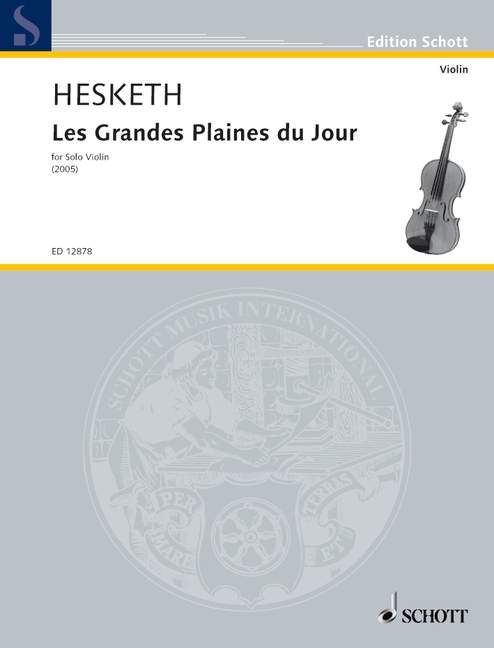 Les Grandes Plaines du Jour  für Violine  