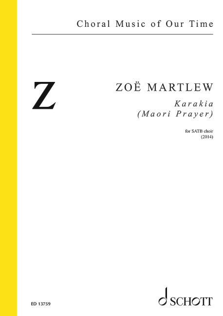 Karakia  for mixed chorus a cappella  score
