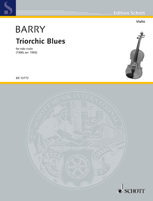 ED13772  Gerald Barry, Triorchic Blues&nbsp;&nbsp;for solo violin&nbsp;&nbsp;