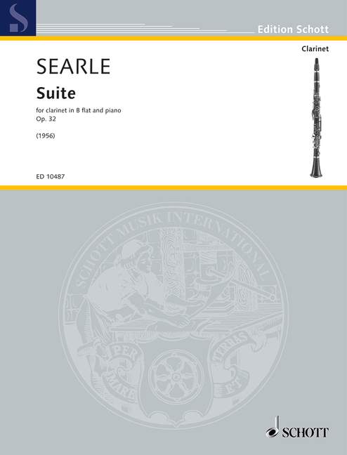 ED10487  Humphrey Searle, Suite op. 32 (1956)&nbsp;&nbsp;für Klarinette und Klavier&nbsp;&nbsp;Partitur und Stimme