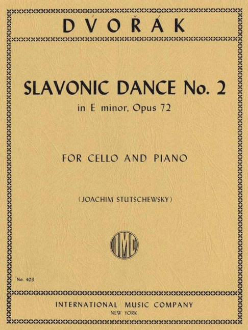 Slavonic Dance in E minor op. 72 no.2  &nbsp;&nbsp;for cello and piano&nbsp;&nbsp;