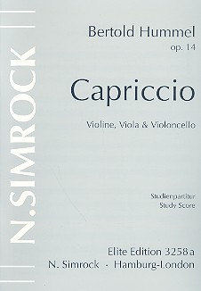 Capriccio op.14  für Violine, Viola und Violoncello  Studienpartitur