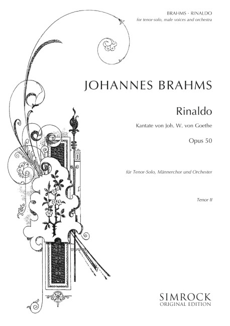 Rinaldo op.50&nbsp;&nbsp;für Tenor solo, Männerchor und Orchester&nbsp;&nbsp;Chorstimme Tenor 2