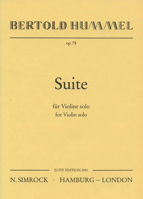 Suite op. 78&nbsp;&nbsp;für Violine&nbsp;&nbsp;