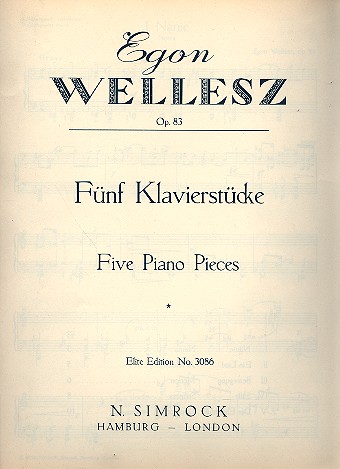 Fünf Klavierstücke op.83&nbsp;&nbsp;für Klavier&nbsp;&nbsp;