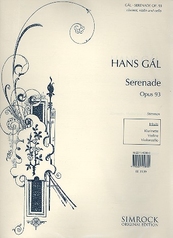 Serenade op.93  für Klarinette, Violine und Violoncello  Stimmen