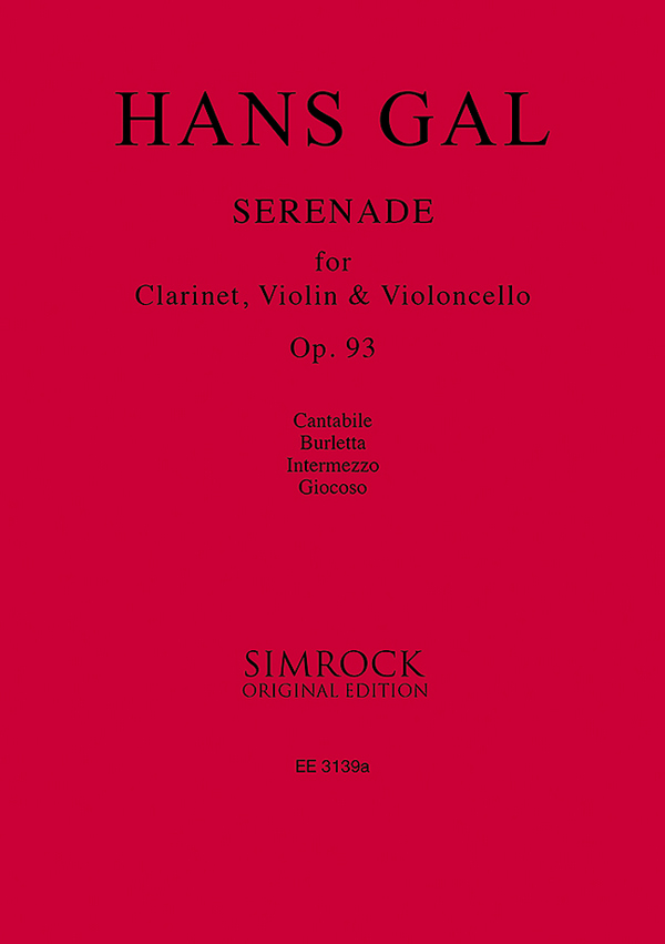Serenade op.93  für Klarinette, Violine und Violoncello  Studienpartitur