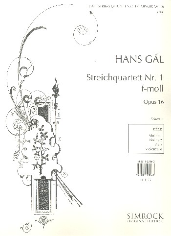 Quartett f-Moll Nr.1 op.16&nbsp;&nbsp;für Streichquartett&nbsp;&nbsp;Stimmen