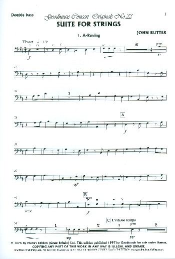 Suite for Strings  for string orchestra  double bass