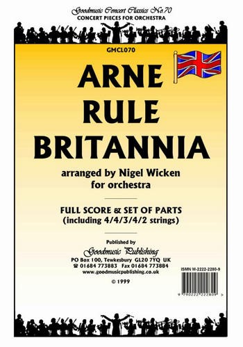 Rule Britannia  for orchestra  full score and set of parts (strings 4-4-3-4-2)