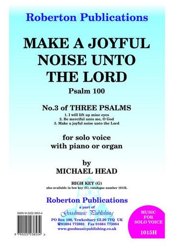 Make a joyful Noise unto the Lord  for high voice and piano (organ)  score