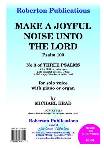 Make A joyful Noise unto the Lord  for low voice and piano  score