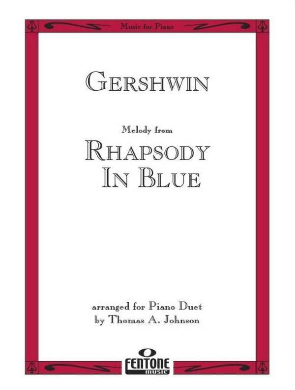 Melody from Rhapsody in blue  for piano 4 hands  score
