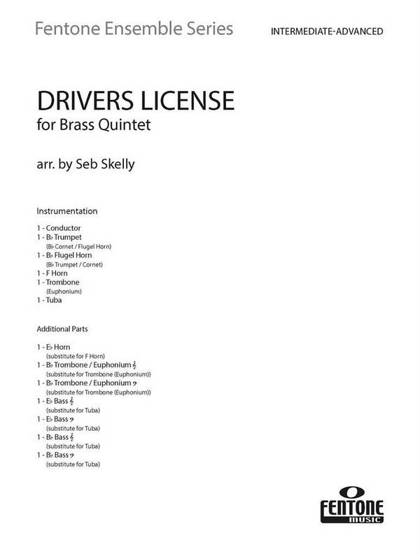 Drivers License  for brass quintet  set