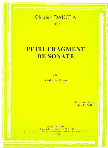 Petit fragment de sonate op.149,2&nbsp;&nbsp;pour violon et piano&nbsp;&nbsp;