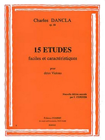 15 Études faciles et caractéristiques op.68  pour 2 violons  partition