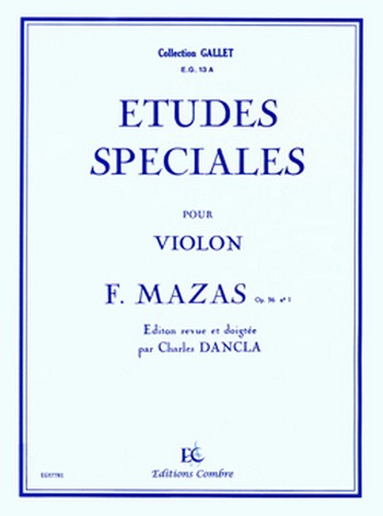 MAZAS Jacques-Fereol&nbsp;&nbsp;Etudes spéciales Op.36 n°1&nbsp;&nbsp;violon Partition