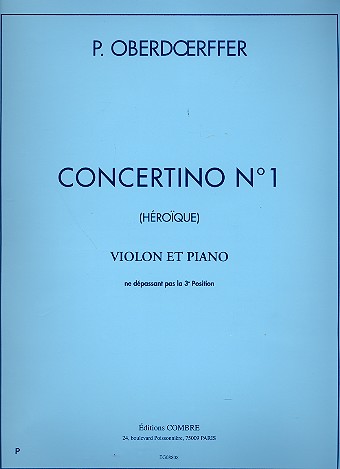 Concertino no.1 pour&nbsp;&nbsp;violon et piano&nbsp;&nbsp;