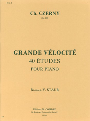 Grande vélocité op.299&nbsp;&nbsp;pour piano&nbsp;&nbsp;