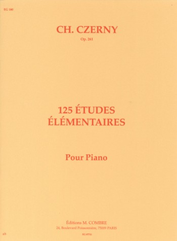 CZERNY Carl&nbsp;&nbsp;Etudes élémentaires (125) Op.261&nbsp;&nbsp;piano Partition