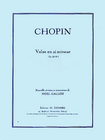 CHOPIN Frédéric&nbsp;&nbsp;Valse Op.69 n°2 en si m.&nbsp;&nbsp;piano Partition