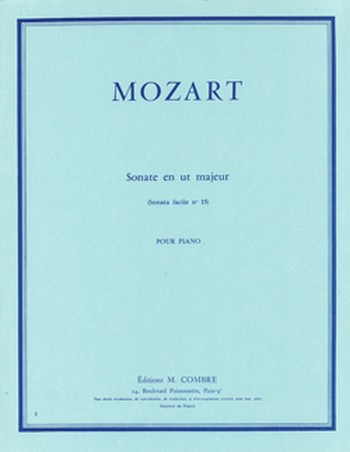 MOZART Wolfgang Amadeus&nbsp;&nbsp;Sonate facile n°15 en ut maj. KV545&nbsp;&nbsp;piano Partition