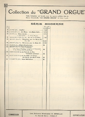 Allegro symphonique  pour orgue  