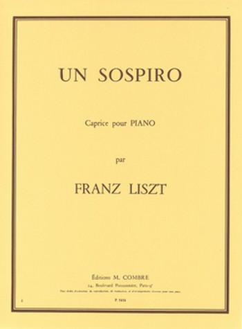 Un sospiro (Caprice poétique n°3)&nbsp;&nbsp;pour piano&nbsp;&nbsp;