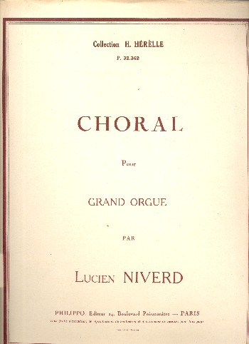 Choral&nbsp;&nbsp;pour orgue&nbsp;&nbsp;