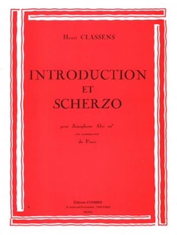 CLASSENS Henri&nbsp;&nbsp;Introduction et scherzo&nbsp;&nbsp;saxophone et piano Partition