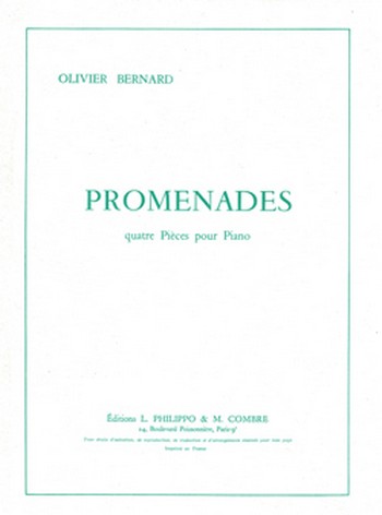 BERNARD O.&nbsp;&nbsp;Promenades (4 pièces)&nbsp;&nbsp;piano Partition