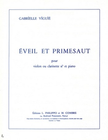 VIGUIE G.&nbsp;&nbsp;Eveil et primesaut&nbsp;&nbsp;violon ou clarinette sib et piano Partition