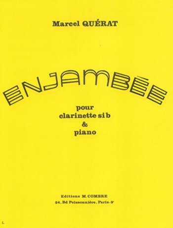 QUERAT Marcel&nbsp;&nbsp;Enjambée&nbsp;&nbsp;clarinette et piano Partition