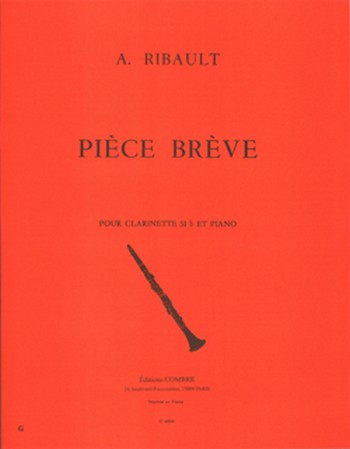 RIBAULT André&nbsp;&nbsp;Pièce brève&nbsp;&nbsp;clarinette et piano Partition