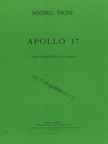 FICHE Michel&nbsp;&nbsp;Apollo 17&nbsp;&nbsp;clarinette et piano Partition