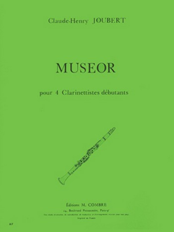 JOUBERT Claude-Henry&nbsp;&nbsp;Museor&nbsp;&nbsp;4 clarinettes Partition