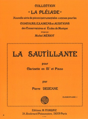 DEGENNE Pierre&nbsp;&nbsp;La Sautillante&nbsp;&nbsp;clarinette et piano Partition