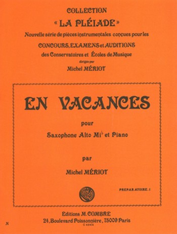 MERIOT Michel&nbsp;&nbsp;En vacances&nbsp;&nbsp;saxophone et piano Partition