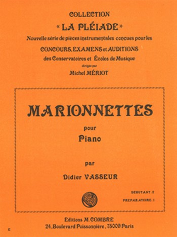 VASSEUR Didier&nbsp;&nbsp;Marionnettes&nbsp;&nbsp;piano Partition