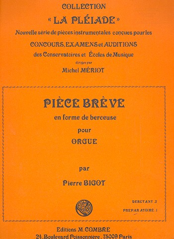 Pièce brève en forme de berceuse&nbsp;&nbsp;pour orgue&nbsp;&nbsp;
