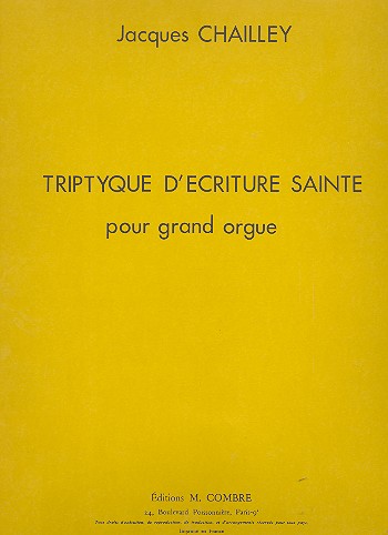Triptyque d'écriture sainte  pour orgue  