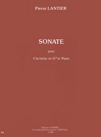 LANTIER Pierre&nbsp;&nbsp;Sonate&nbsp;&nbsp;clarinette sib et piano Partition