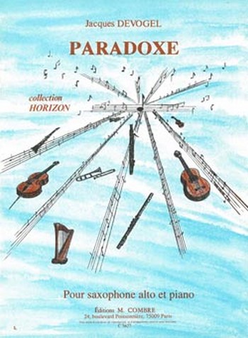 DEVOGEL Jacques&nbsp;&nbsp;Paradoxe&nbsp;&nbsp;saxophone et piano Partition