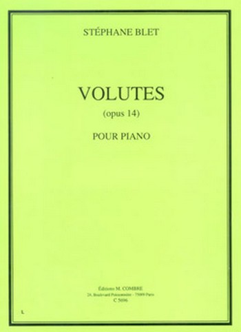 BLET Stéphane&nbsp;&nbsp;Volutes Op.14&nbsp;&nbsp;piano Partition