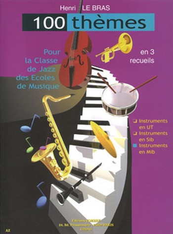 LE BRAS Henri&nbsp;&nbsp;Thèmes pour classe de jazz (100) Vol.3&nbsp;&nbsp;instruments en mib Partition