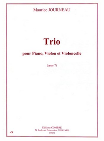 JOURNEAU Maurice&nbsp;&nbsp;Trio Op.7&nbsp;&nbsp;piano, violon et violoncelle Partition