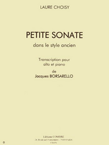 CHOISY Laure&nbsp;&nbsp;Petite sonate dans le style ancien&nbsp;&nbsp;alto et piano Partition