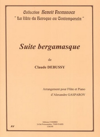 DEBUSSY Claude&nbsp;&nbsp;Suite bergamasque&nbsp;&nbsp;transcription pour flûte et piano Partition