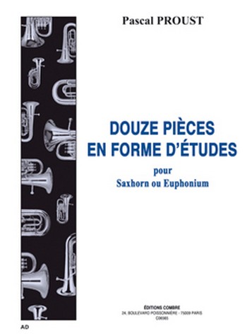 PROUST Pascal&nbsp;&nbsp;Pièces en forme d'études (12)&nbsp;&nbsp;saxhorn ou euphonium Partition